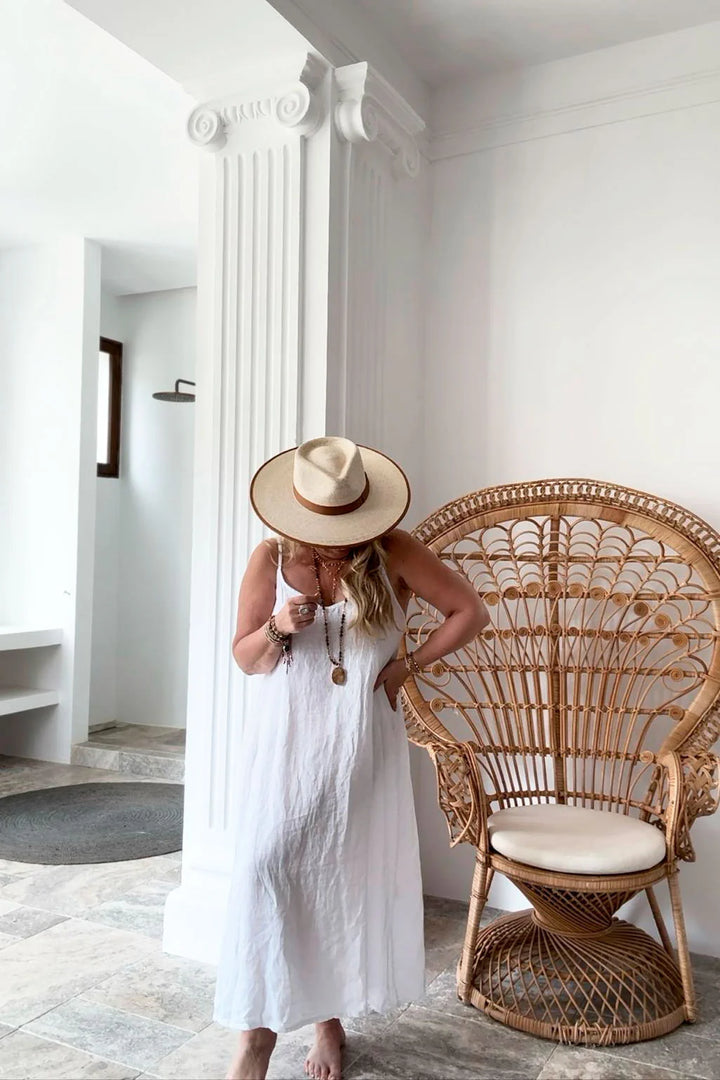 Bypias | Jamie Linen Dress Solid | White