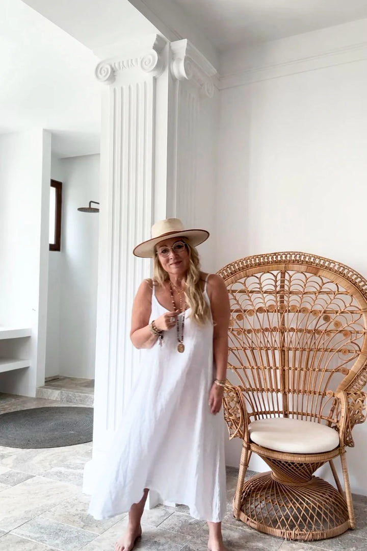 Bypias | Jamie Linen Dress Solid | White
