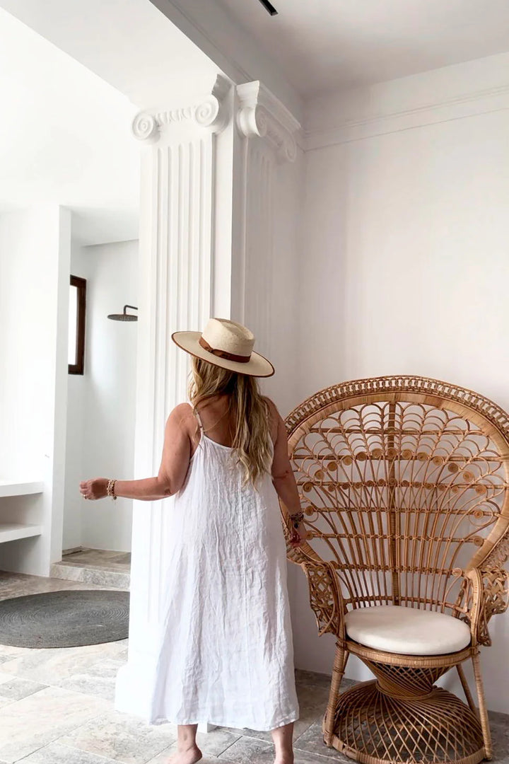 Bypias | Jamie Linen Dress Solid | White