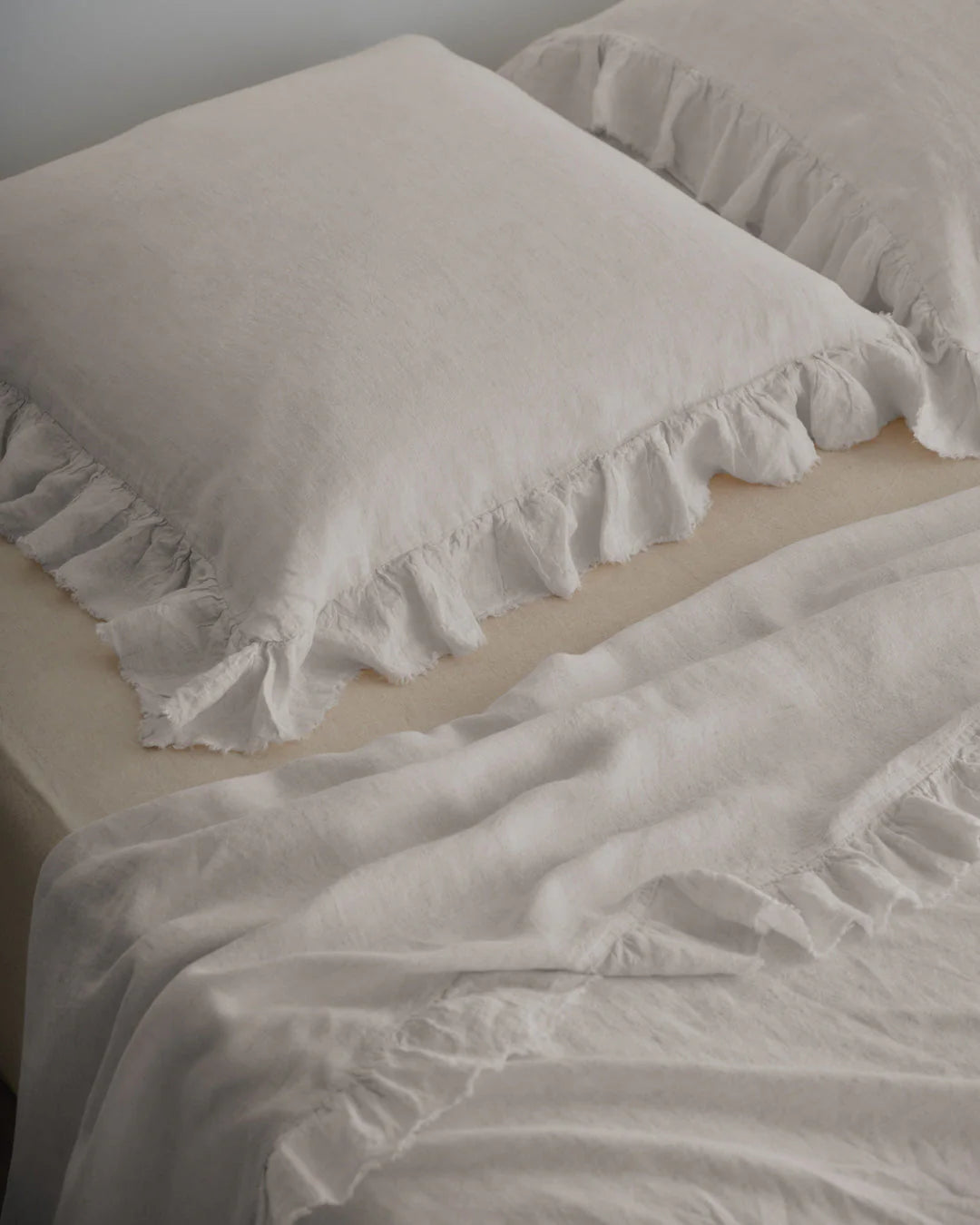Kristine Euro Linen Pillowcase + Ruffle | Petra
