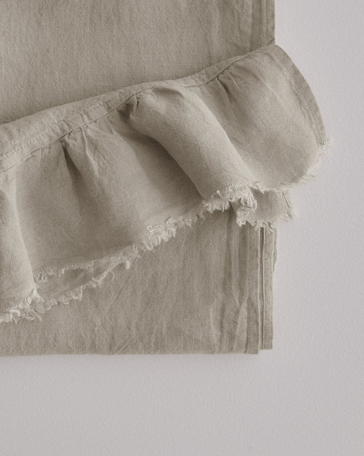 Kristine Linen Guest Towel + Ruffle | Cep