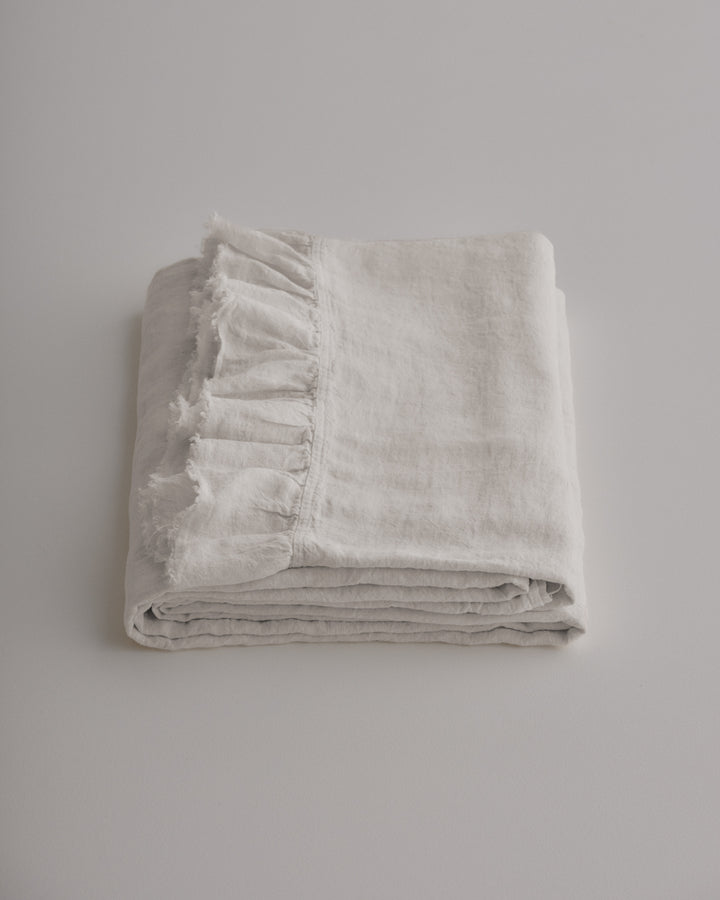 Kristine Linen Flat Sheet + Ruffle | Petra