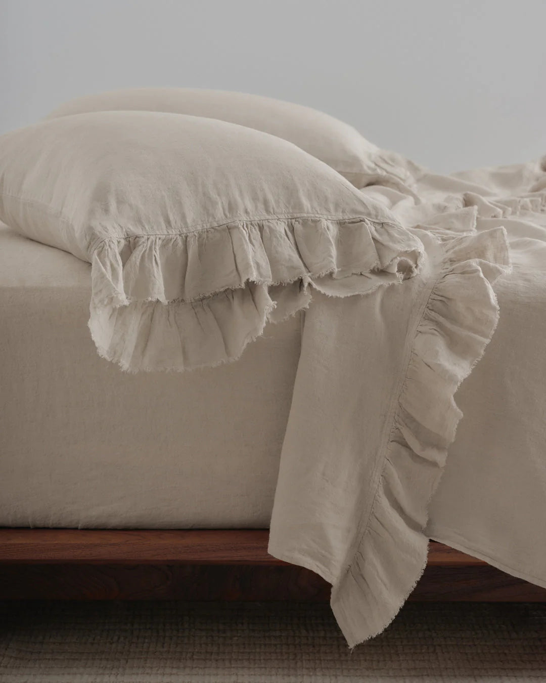 Kristine Standard Pillowcase + Ruffle | Sable