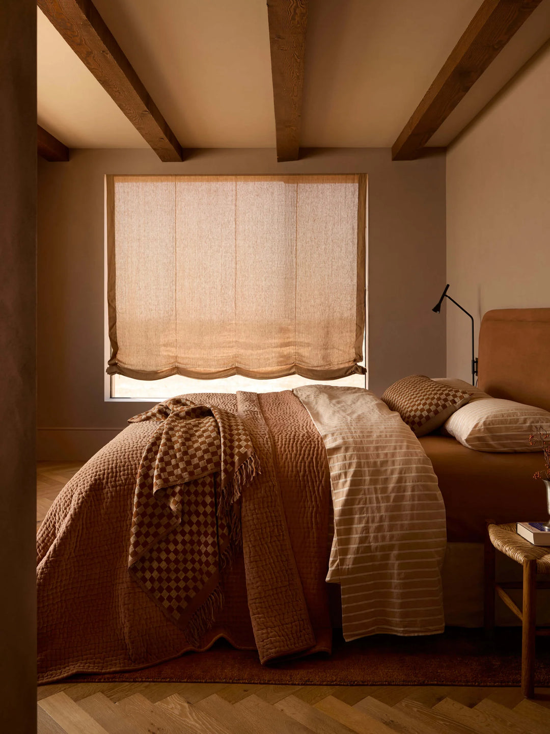 Matteo Luxury Handmade Bronze Wool & Silk Throw | 140x180cm