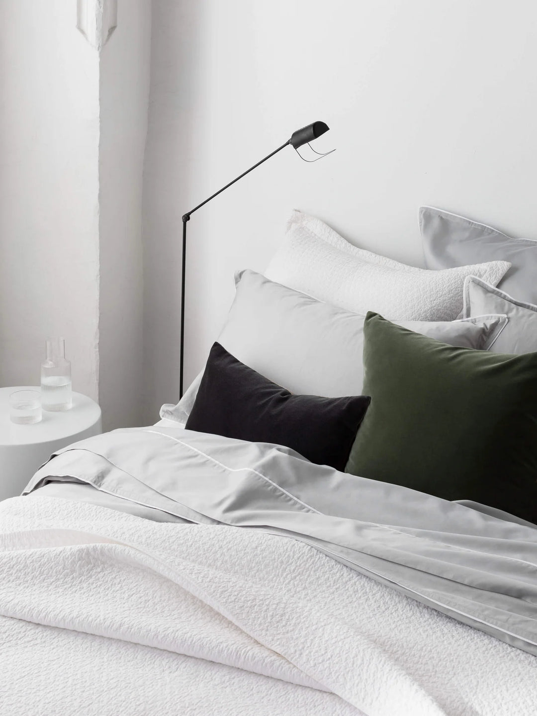 Etro Mini Velvet & Linen Cushion & Insert | Graphite | 30x50cm