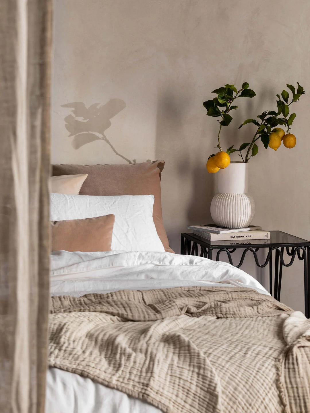Etro Mini Velvet & Linen Cushion & Insert | Cacao | 30x50cm