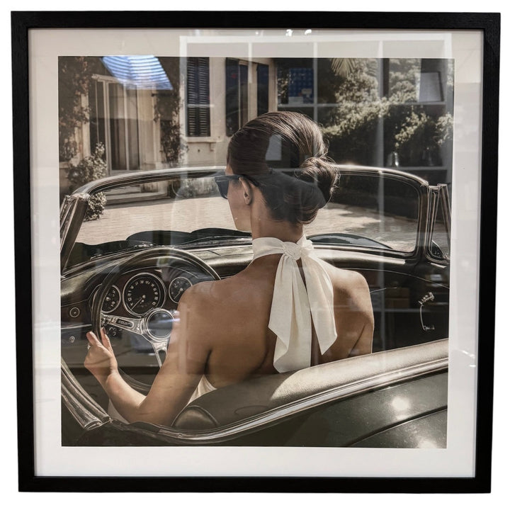 La Strada Wall Art | Paper 2030 | Black Box Frame with a White Border | 57.4 x 57.4 cm