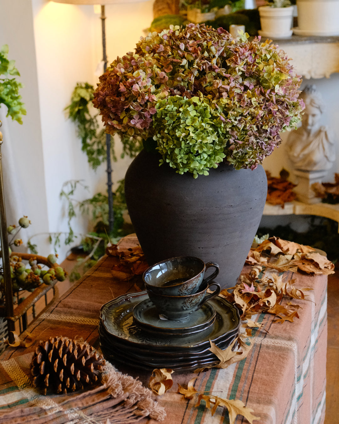 Classic Earthen Large Brown Vase | 32.5 x 32.5 x 40cm