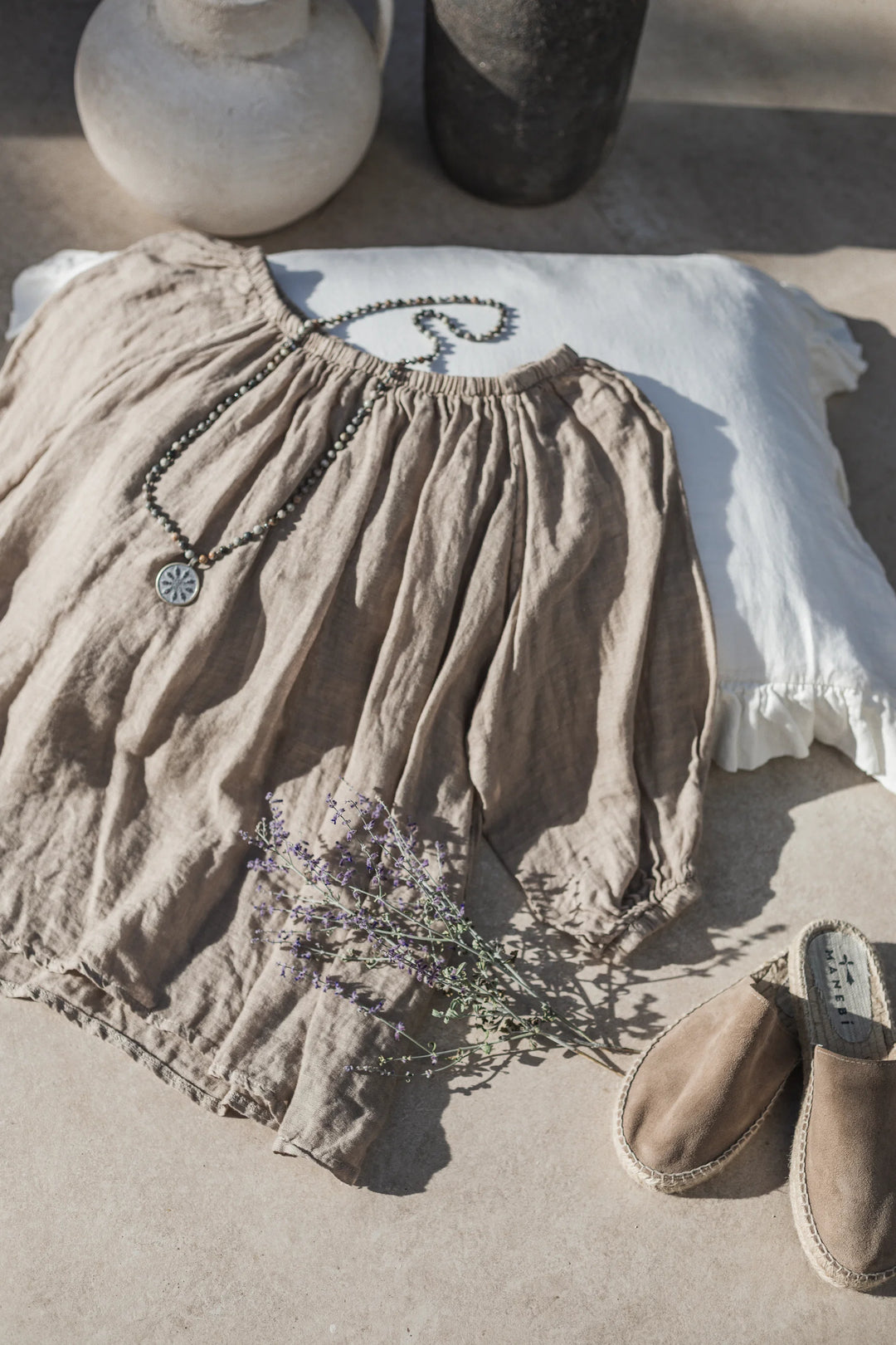 Bypias | Lily Linen Top | Cashmere