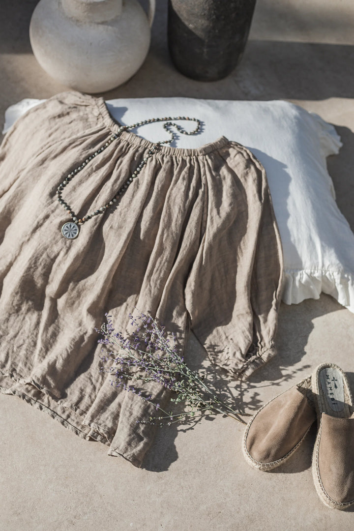 Bypias | Lily Linen Top | Cashmere