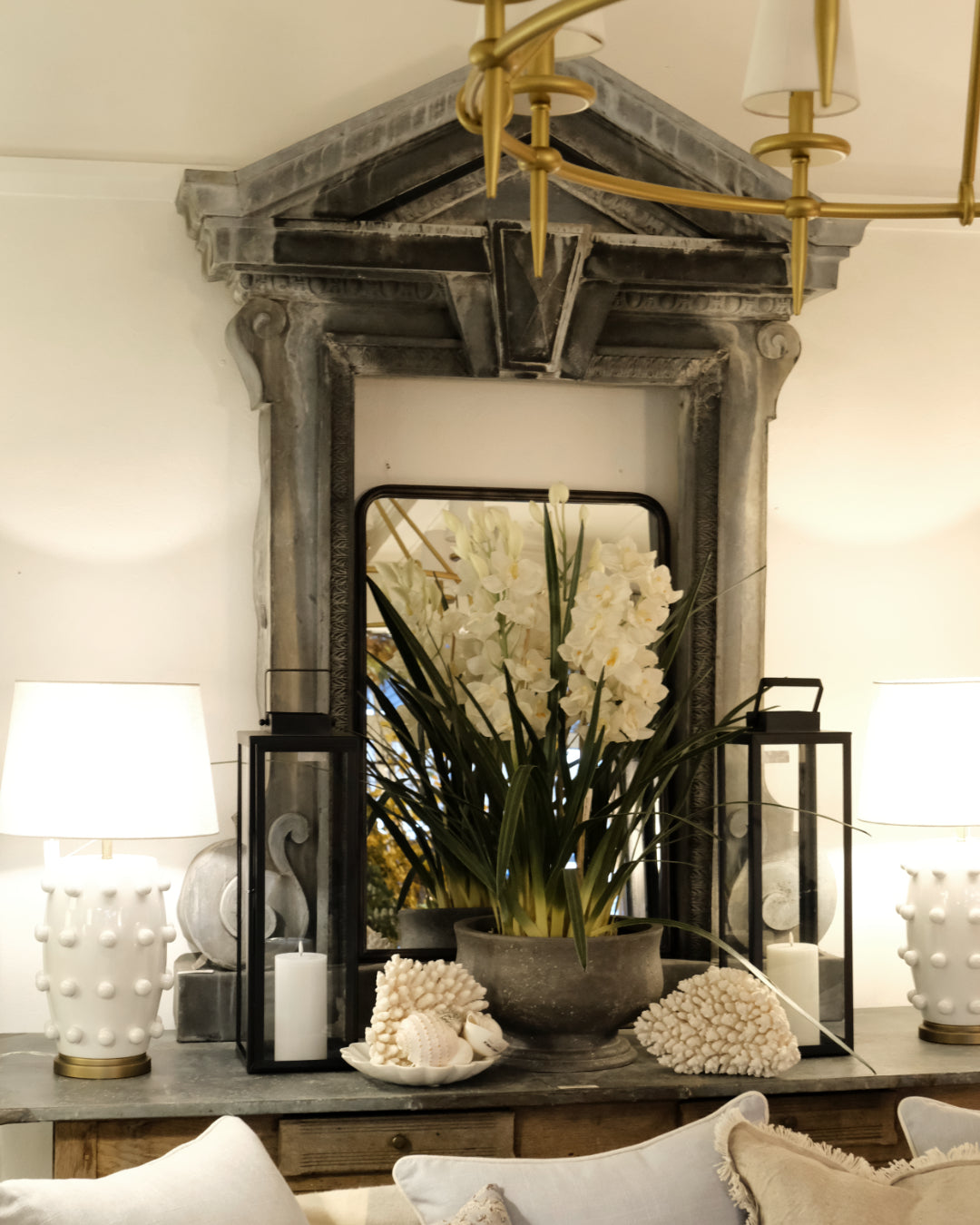Antique XL Zinc Window Frame | Sourced In Belgium