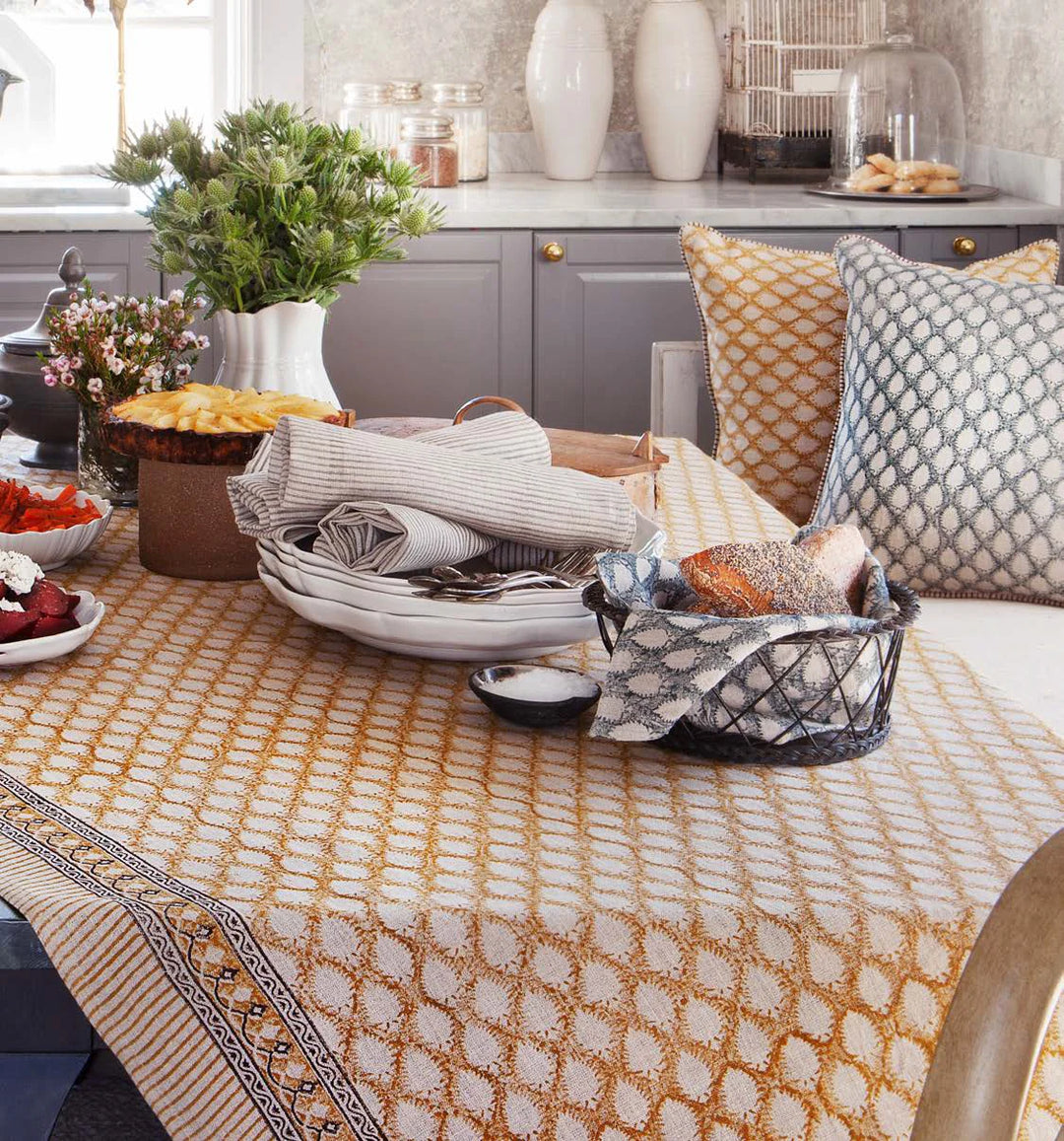 Cypress Linen Tablecloth | Ochre | 170 x 270cm