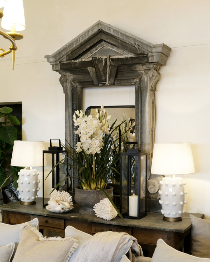 Antique XL Zinc Window Frame | Sourced In Belgium