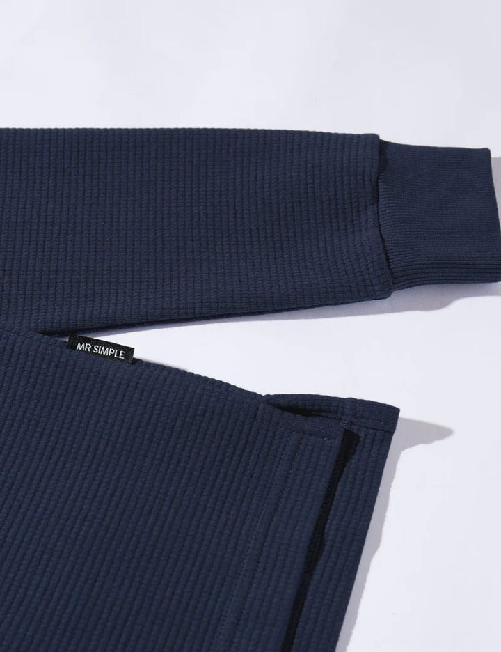 Simple | Smith Long Sleeve Waffle | Navy
