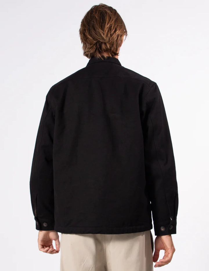 Simple | Stockyard Sherpa Jacket Twill | Black