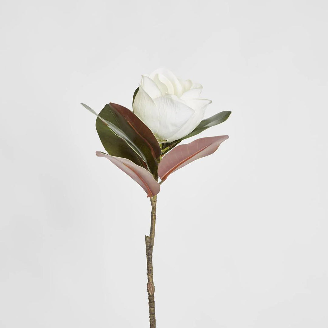 Faux Single Head Magnolia White 70cm