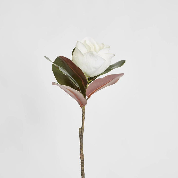 Faux Single Head Magnolia White 70cm