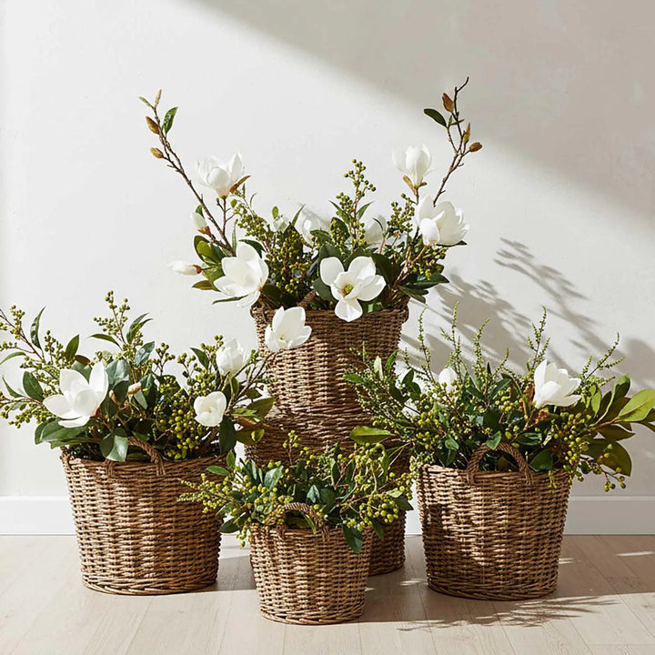 Faux Single Head Magnolia White 70cm
