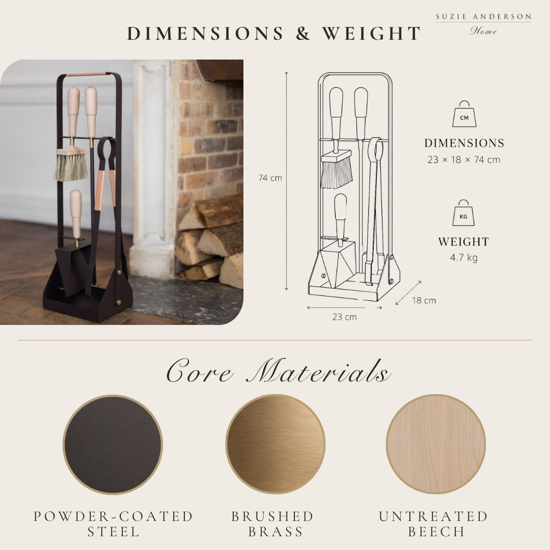 Eldvarm Emma 5-Piece Companion Fire Tool Set | Classique Natural