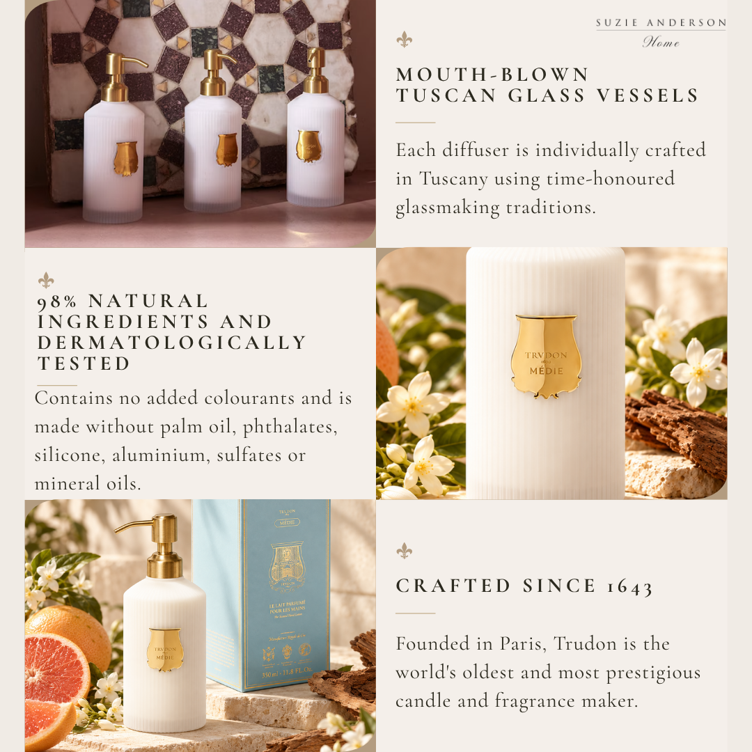 Trudon | Hand Lotion 350ml | Medie | Grapefruit, Sambac Jasmine and Cedarwood
