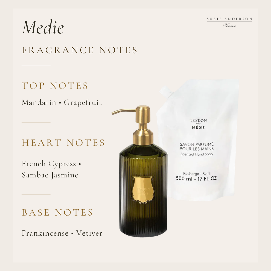 Trudon | REFILL Hand wash 500ml | Medie | Grapefruit, Sambac Jasmine and Cedarwood