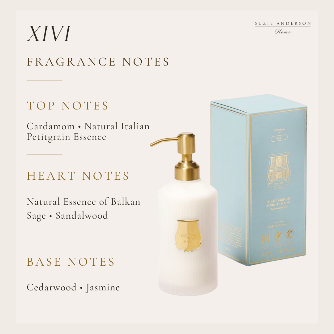 Trudon | Hand Lotion 350ml | VIXI | Petitgrain, Sage Natural Essence and Organic Sandalwood