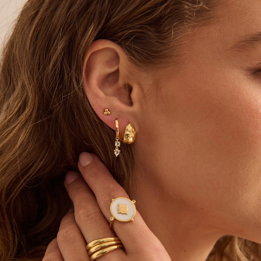 Dew Huggies | 18K Yellow Gold Plate | Murkani