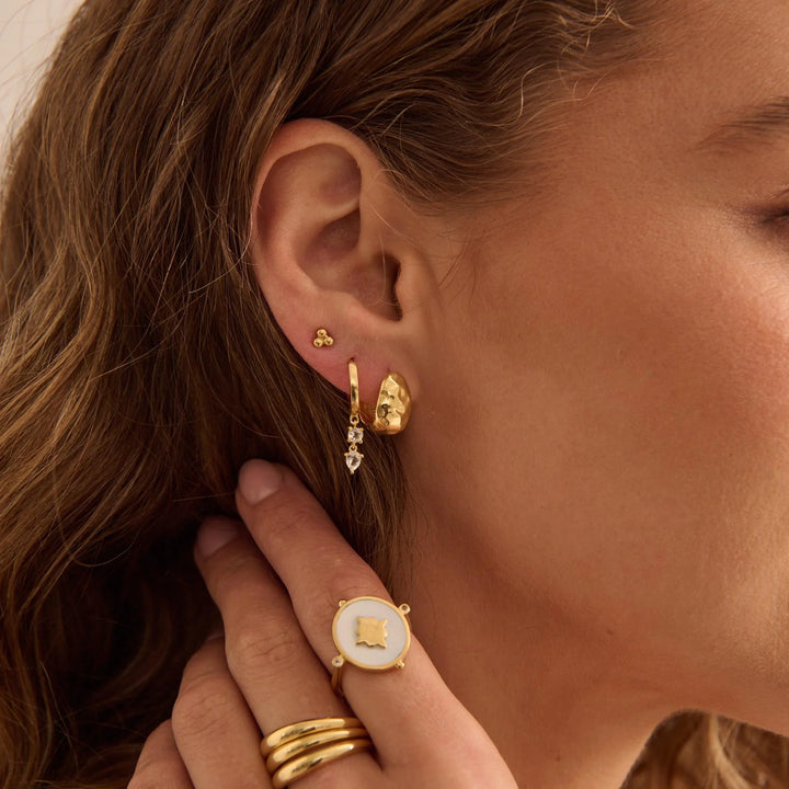 Dew Huggies | 18K Yellow Gold Plate | Murkani