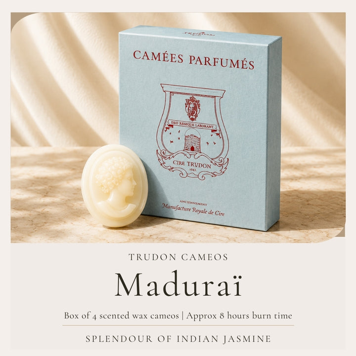 Trudon Maduraï Scented Cameos | 4 Pack | Splendour of Indian jasmine
