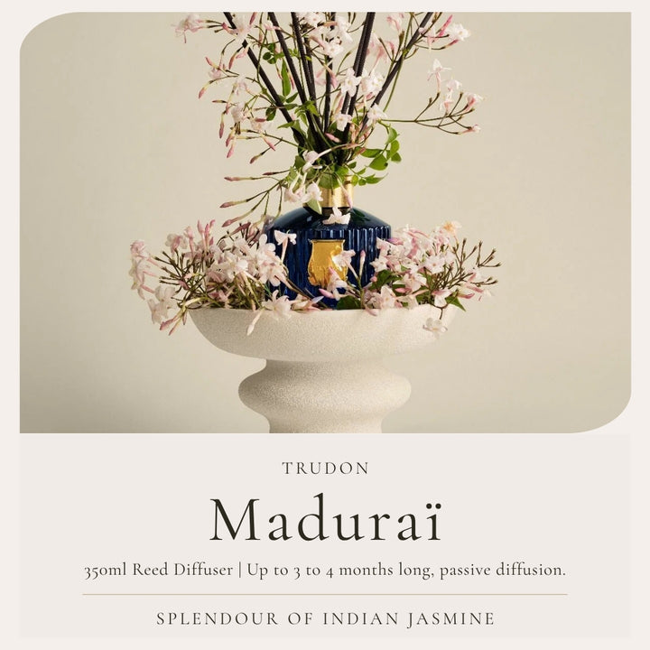 Trudon | Le Diffuser Belles Matières | Maduraï | 350ml | Splendour of Indian jasmine