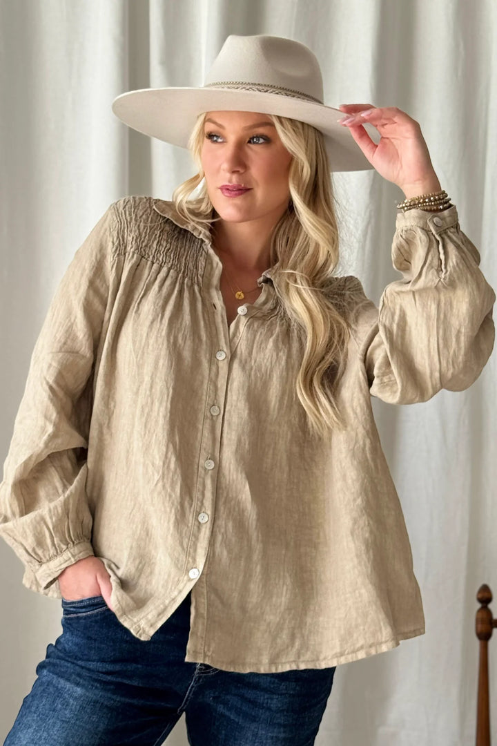 Bypias | Maisie Linen Shirt | Cashmere