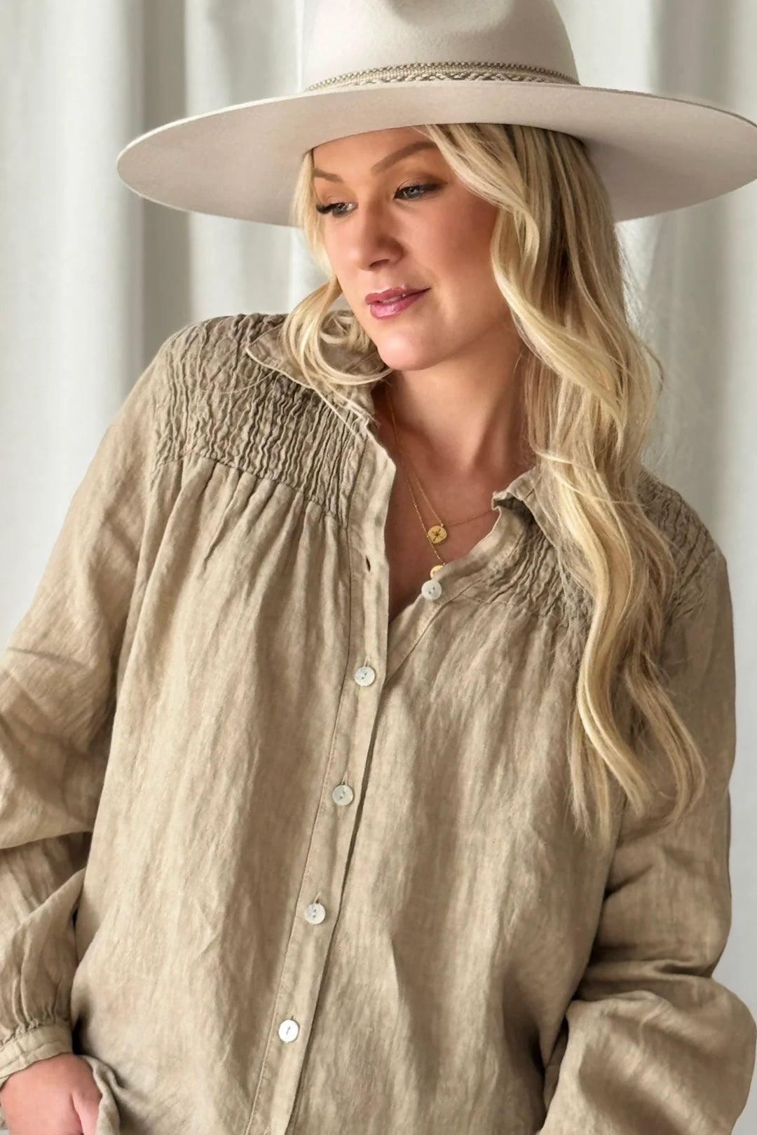 Bypias | Maisie Linen Shirt | Cashmere