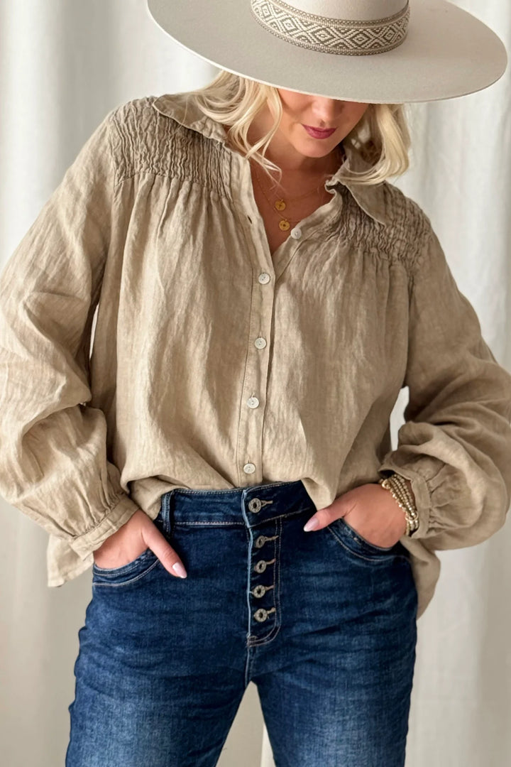 Bypias | Maisie Linen Shirt | Cashmere