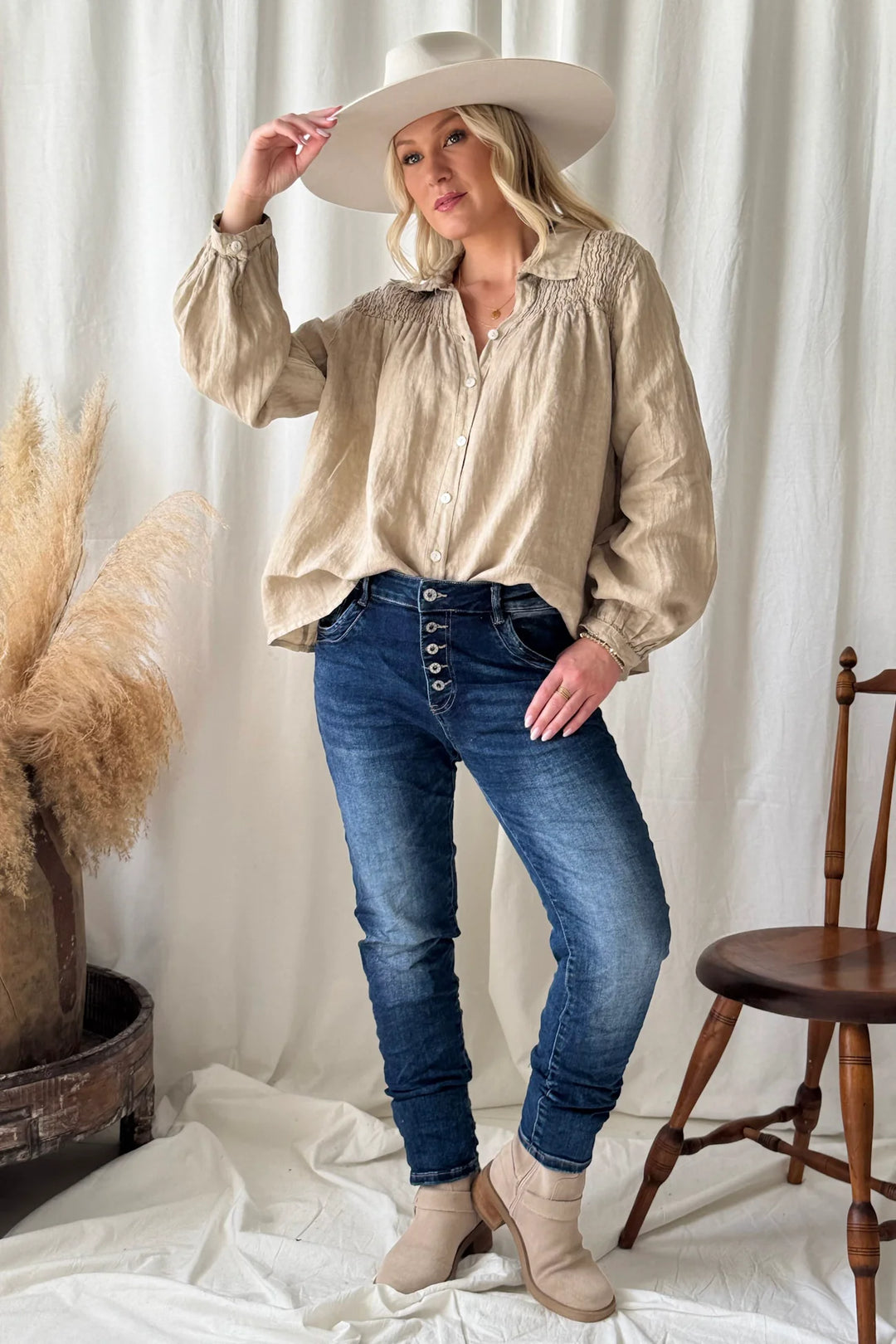 Bypias | Maisie Linen Shirt | Cashmere