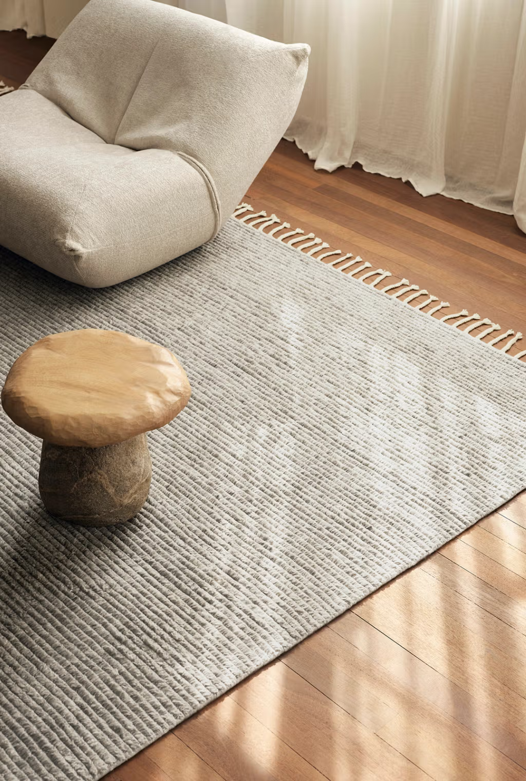 Armadillo Malawi Wool Rug | Feather *Dropship Only*