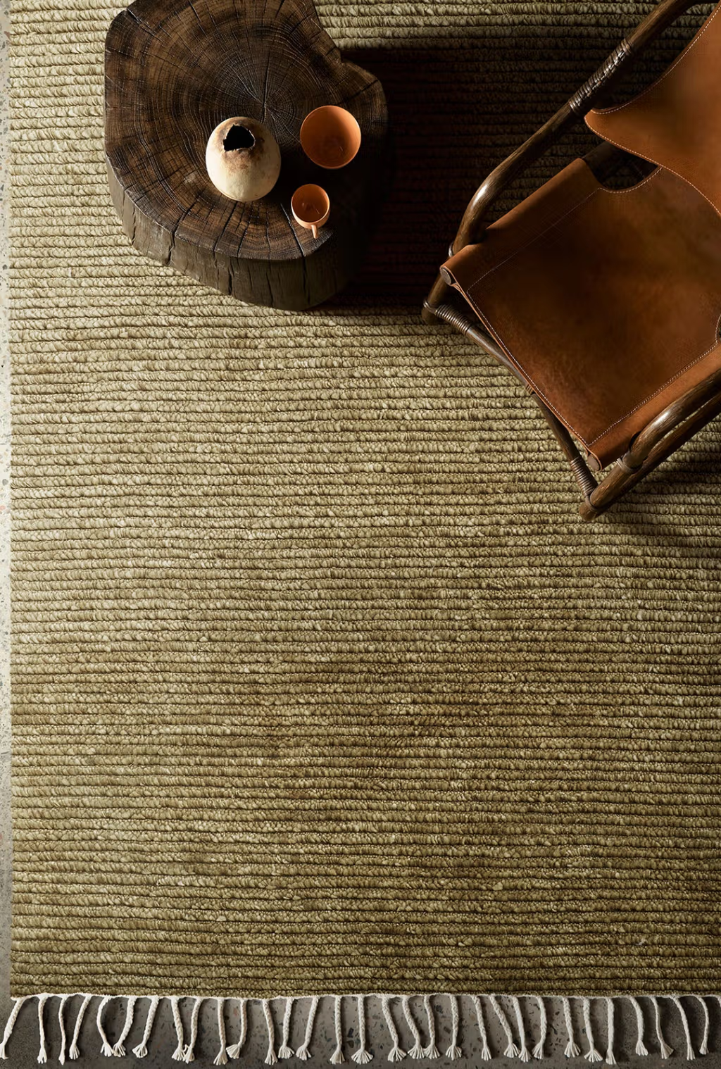 Armadillo Malawi Wool Rug | Olive *Dropship Only*