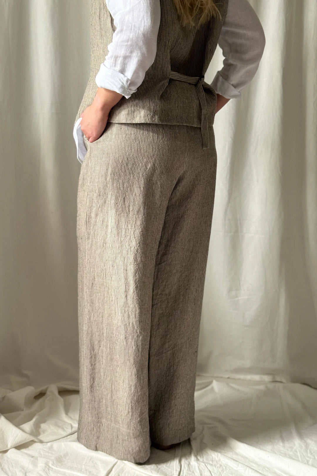 Bypias | Mallorca Linen Pant | Pinstripe