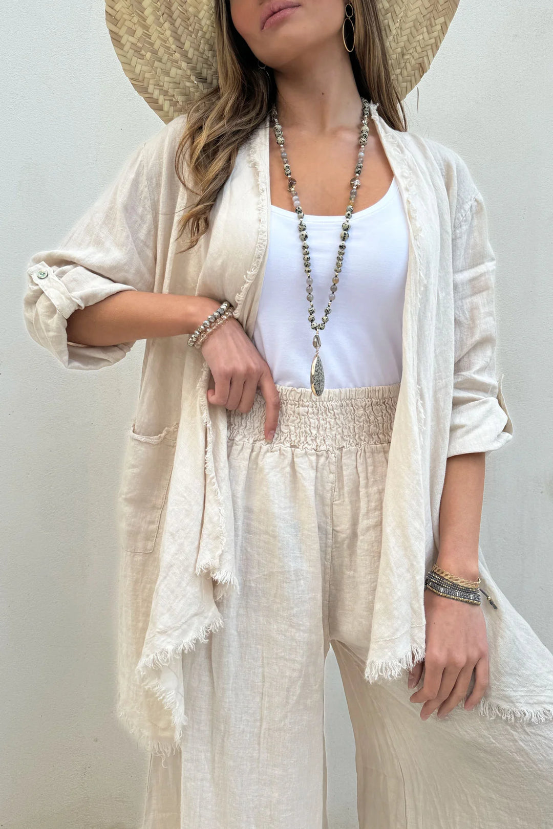 Bypias | Mallory Linen Trousers Solid | Sand