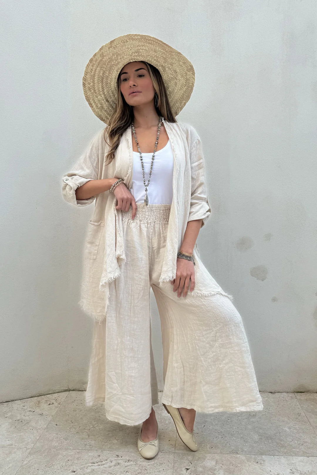 Bypias | Mallory Linen Trousers Solid | Sand