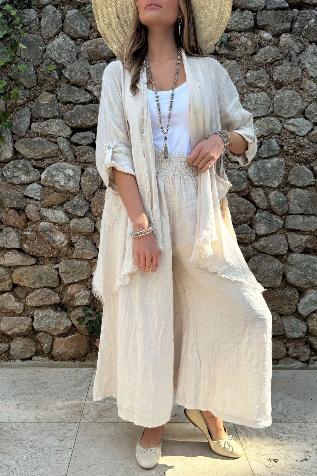 Bypias | Mallory Linen Trousers Solid | Sand