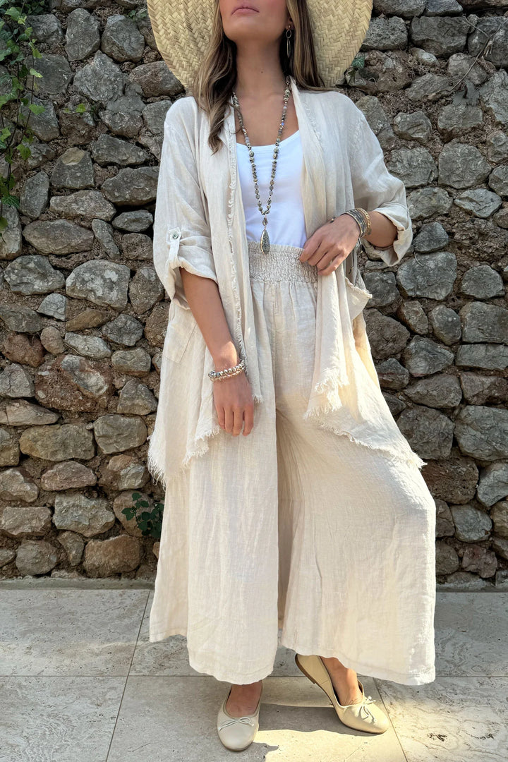 Bypias | Mallory Linen Trousers Solid | Sand