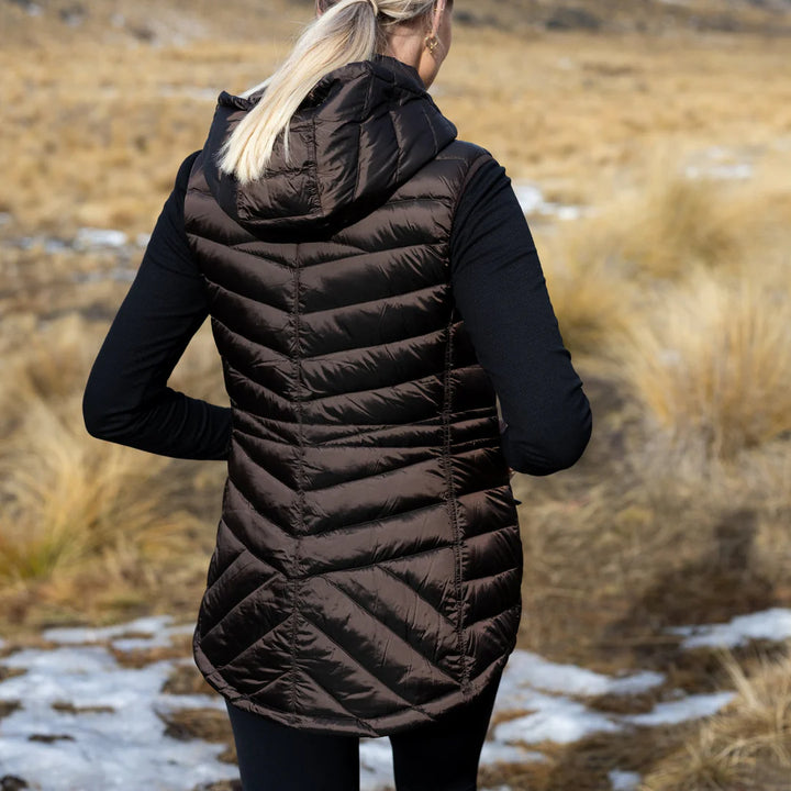 Moke | Mary Claire Packable Puffer Vest | Chocolate