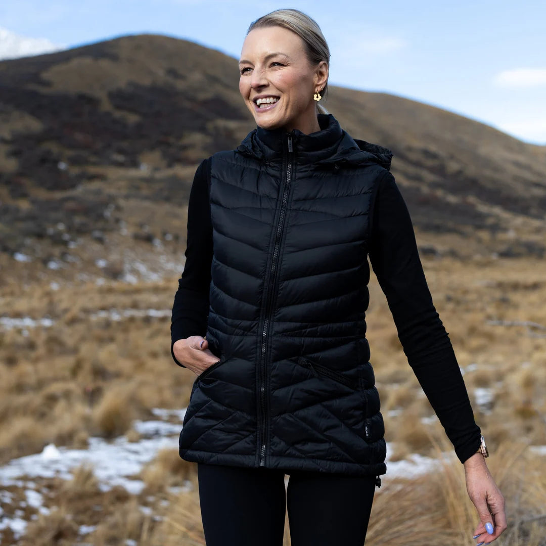 Moke | Mary Claire Packable Puffer Vest | Black