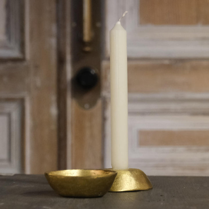 Pebble Candle Holder | Brass