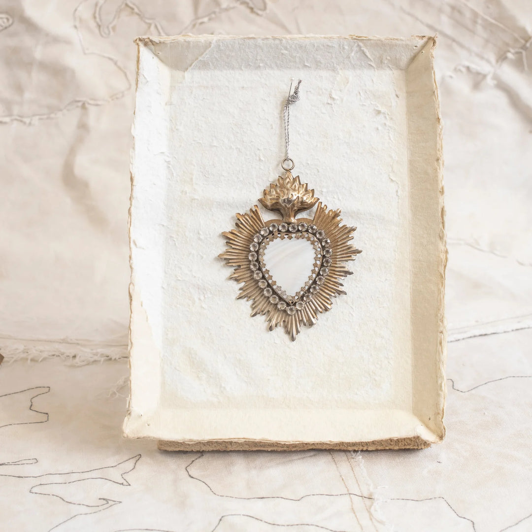 Milagro Shell Heart Ornament