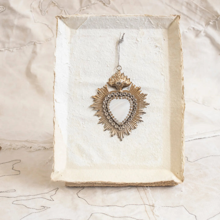 Milagro Shell Heart Ornament