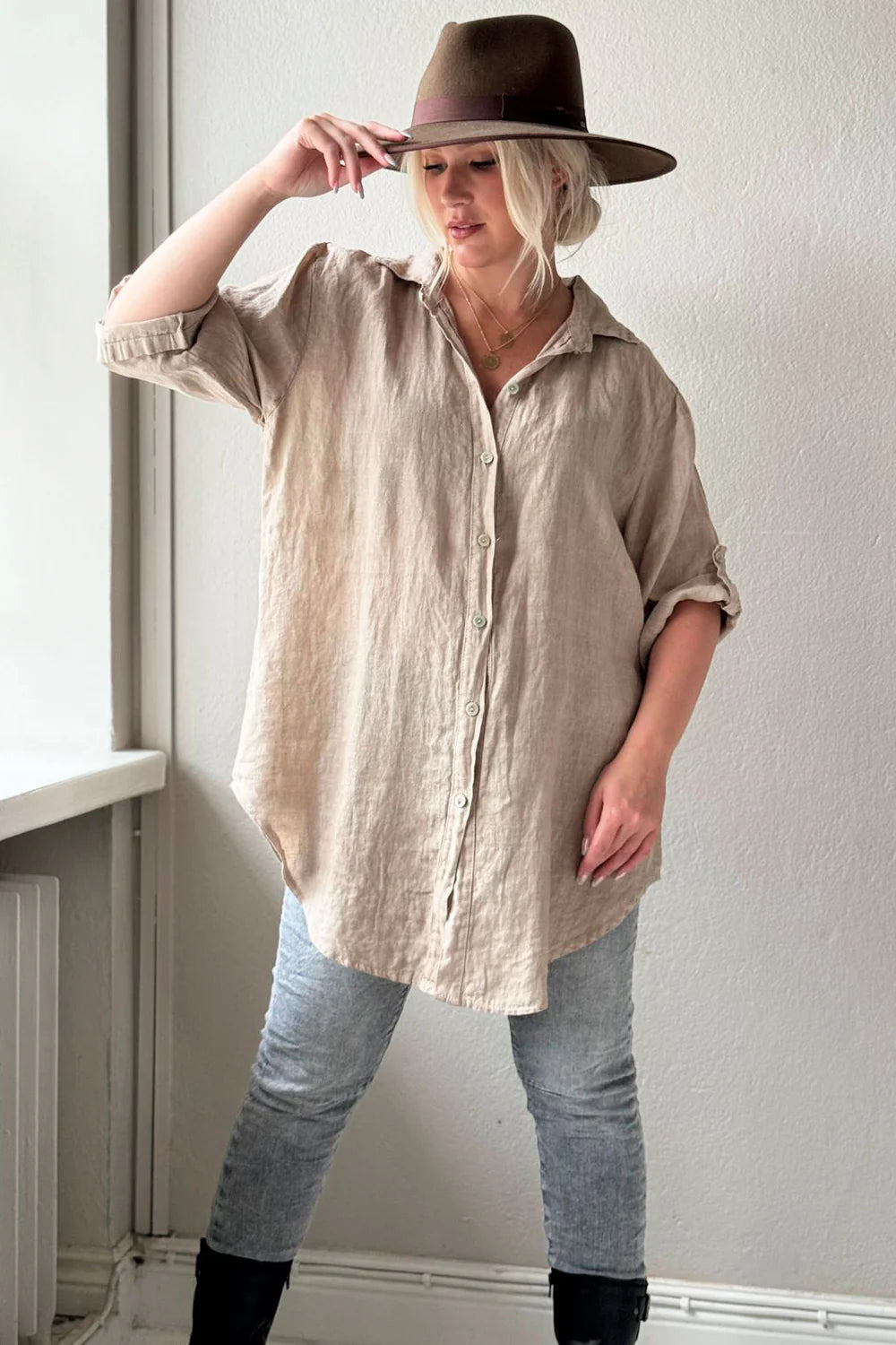 Bypias | Milly Linen Shirt | Cashmere
