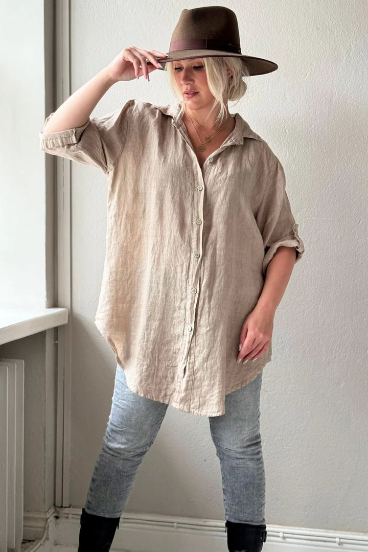 Bypias | Milly Linen Shirt | Cashmere