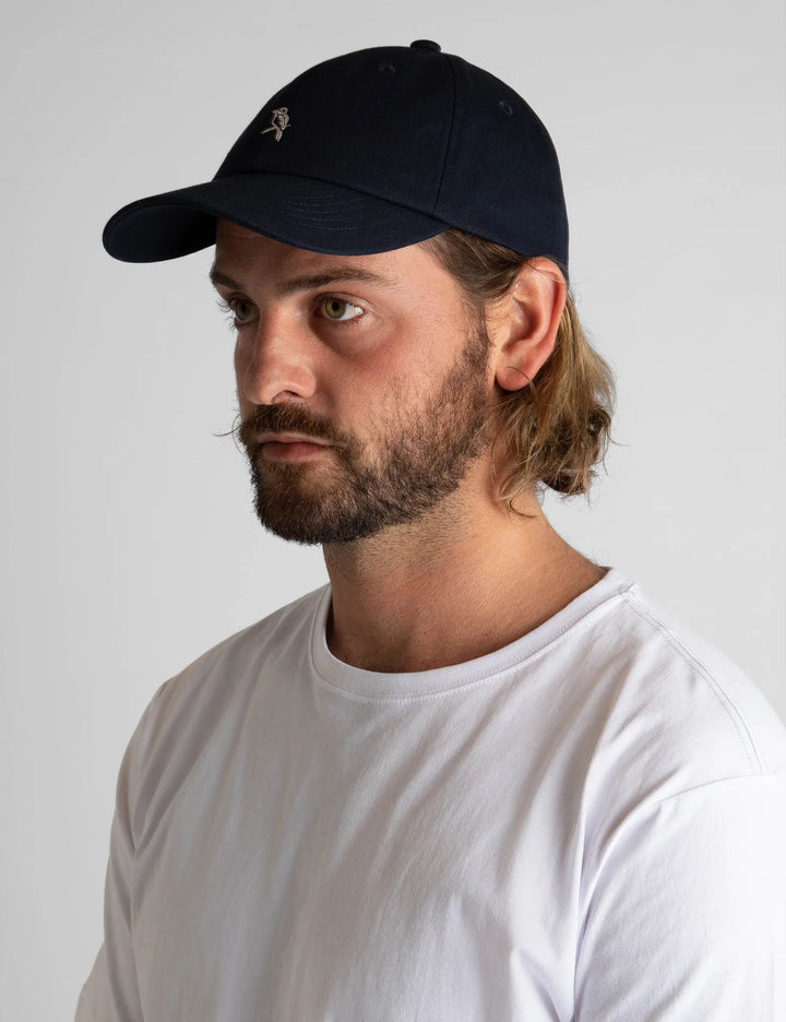 Simple | Rog Dad Cap | Navy/Vintage White