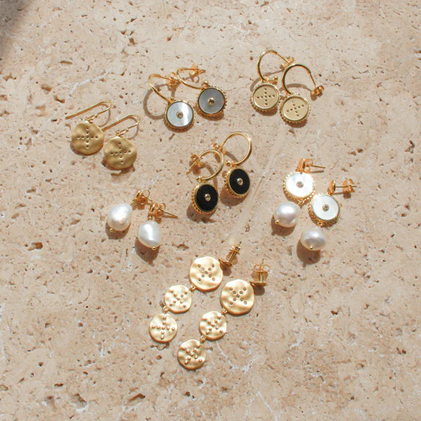 Halcyon Shield Earrings | 18K Gold Plate